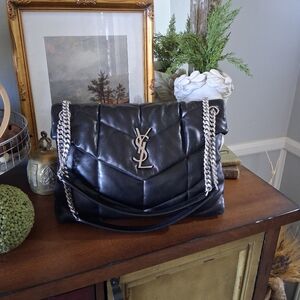 Yves Saint Laurent Black Quilted LouLou Large